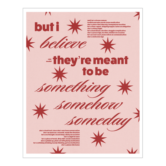 Something, Somehow, Someday Print